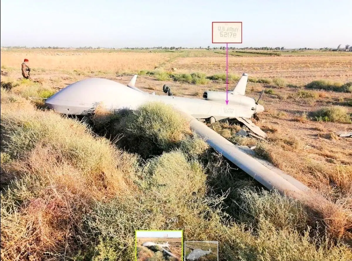 تأیید خبر سقوط پهپاد جاسوسی آمریکا در عراق؛ پهپاد حامل موشک بود+تصاویر
