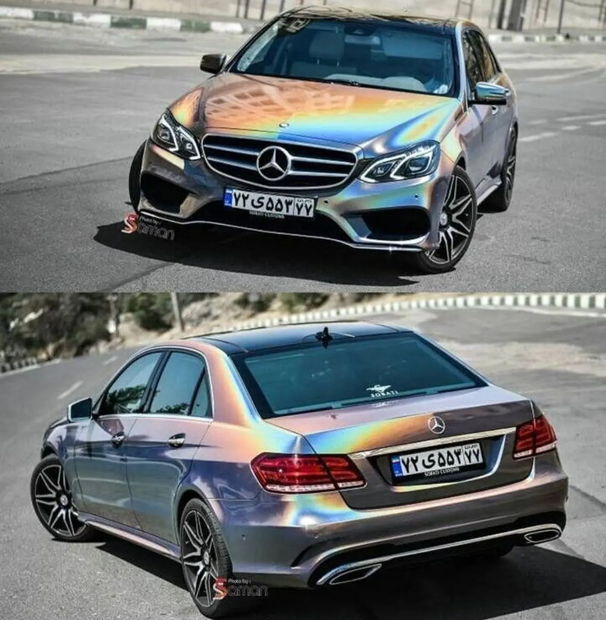 عکس| مرسدس بنز هفت‌رنگ در تهران!