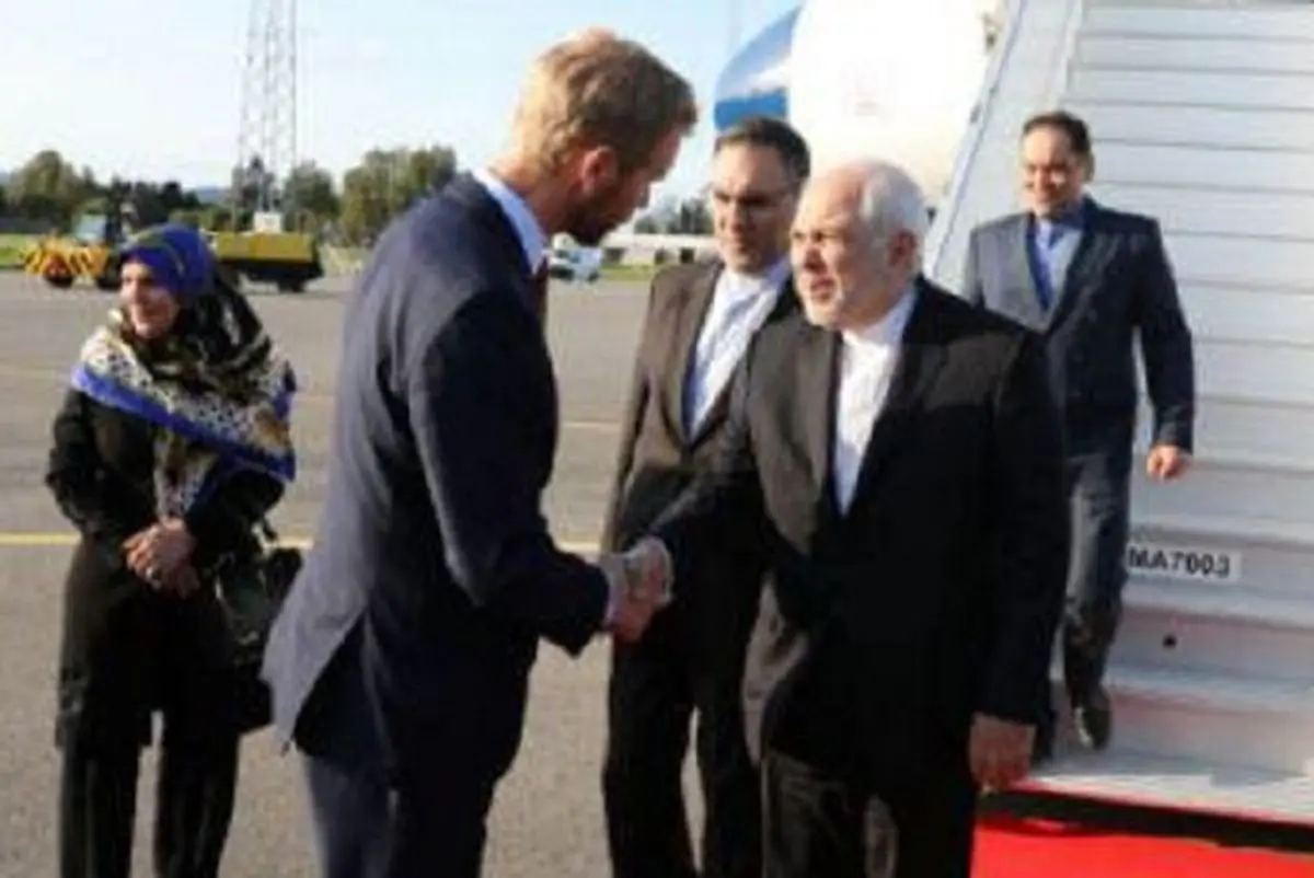 ظریف وارد اسلو پایتخت نروژ شد