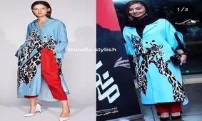 نفیسه روشن با لباس کاملا کپی از طرحِ Krizia Resont