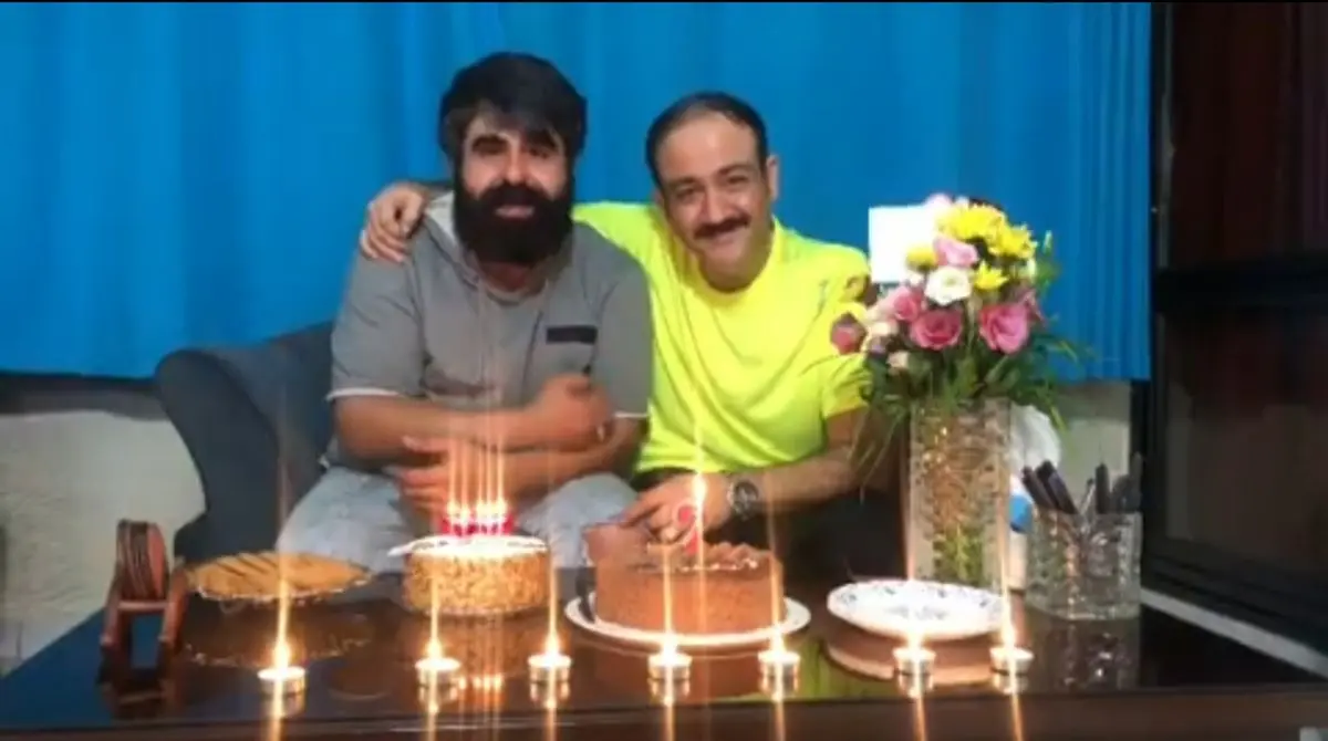 فیلم| مراسم تولد مهران غفوریان به همراه امیر نوری