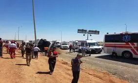 واژگونی اتوبوس در جاده مشهد- نیشابور و مصدومیت ۴۹ نفر