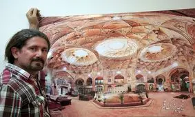 جهانگرد شترسوار به قم رسید