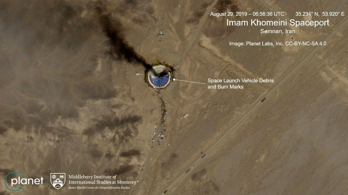 رسانه‌های آمریکایی: یک موشک ماهواره‌بر در یک پایگاه فضایی ایران منفجر شد