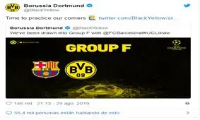 طعنه توئیتری دورتموند به بارسلونا