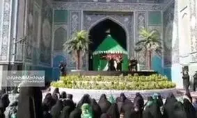 مرثیه سرایی امیر کرمانشاهی در بزرگترین محفل شیرخوارگان جهان اسلام