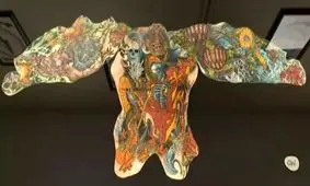 خرید تابلو تهیه شده از پوست خالکوبی شده مردگان