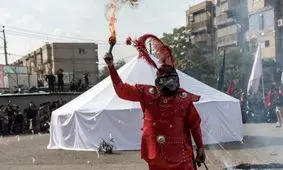 آئین خیمه سوزان در مشهد برگزار شد