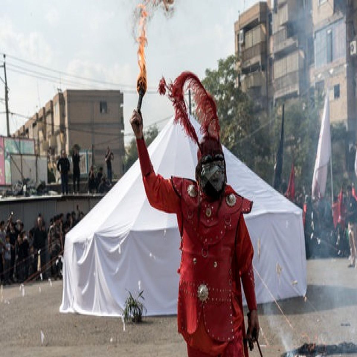 آئین خیمه سوزان در مشهد برگزار شد