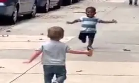 دیدار شیرین ۲ دوست کوچک بعد چند روز دوری ازهم