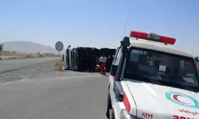واژگونی کامیون حمل سوخت ۲ مصدوم برجای گذاشت