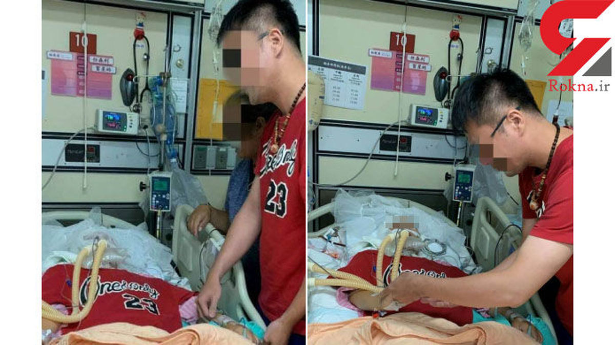 ازدواج پسر عاشق با دختر تصادفی روی تخت بیمارستان / عروس تایلندی بیهوش بود + عکس