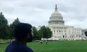 فیلم| مداحى مقابل کنگره آمریکا