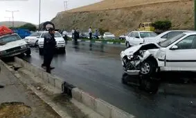 تصادف زنجیره‌ای در محور خرم‌آباد- بروجرد ۱۶ مجروح برجای گذاشت