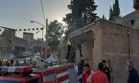 تخریب خانه بهداشت معلم کلایه قزوین بر اثر انفجار گاز