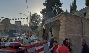 تخریب خانه بهداشت معلم کلایه قزوین بر اثر انفجار گاز