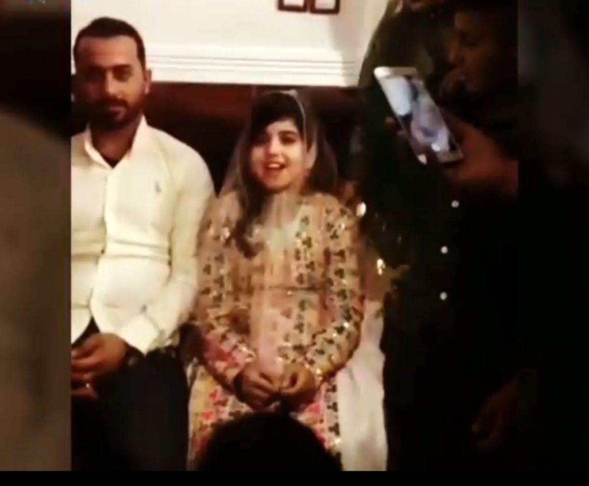 ویدئو| ازدواج دختر ۹ ساله معصوم با یک مرد جوان