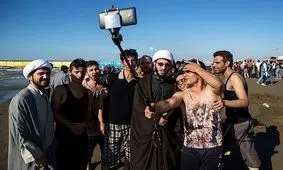 تبلیغ دین کنار ساحل