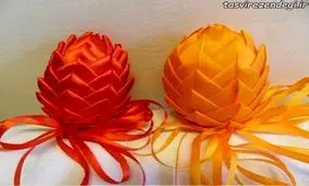 آموزش ساخت تخم مرغ پارچه ای برای هفت سین و تزیین تخم مرغ با روبان