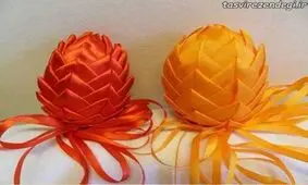 آموزش ساخت تخم مرغ پارچه ای برای هفت سین و تزیین تخم مرغ با روبان