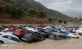 سیل در جنوب شرق اسپانیا‎+ عکس
