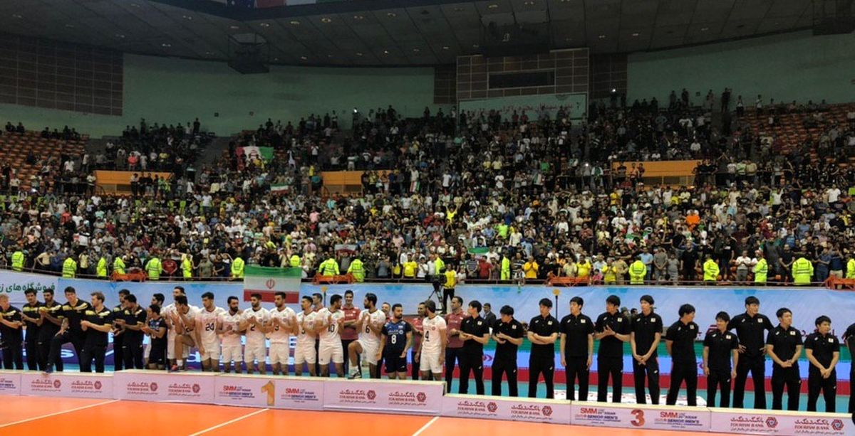 مراسم اهدای مدال مسابقات والیبال قهرمانی آسیا + تصاویر