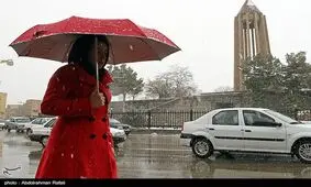بهار همدان با بارش سنگین برف زمستانی شد