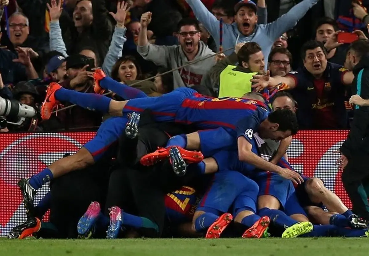 جریمه بارسلونا به خاطر شادی بیش از حد!