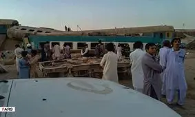تصاویری از حادثه خروج قطار از ریل در زاهدان