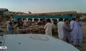 تصاویری از حادثه خروج قطار از ریل در زاهدان