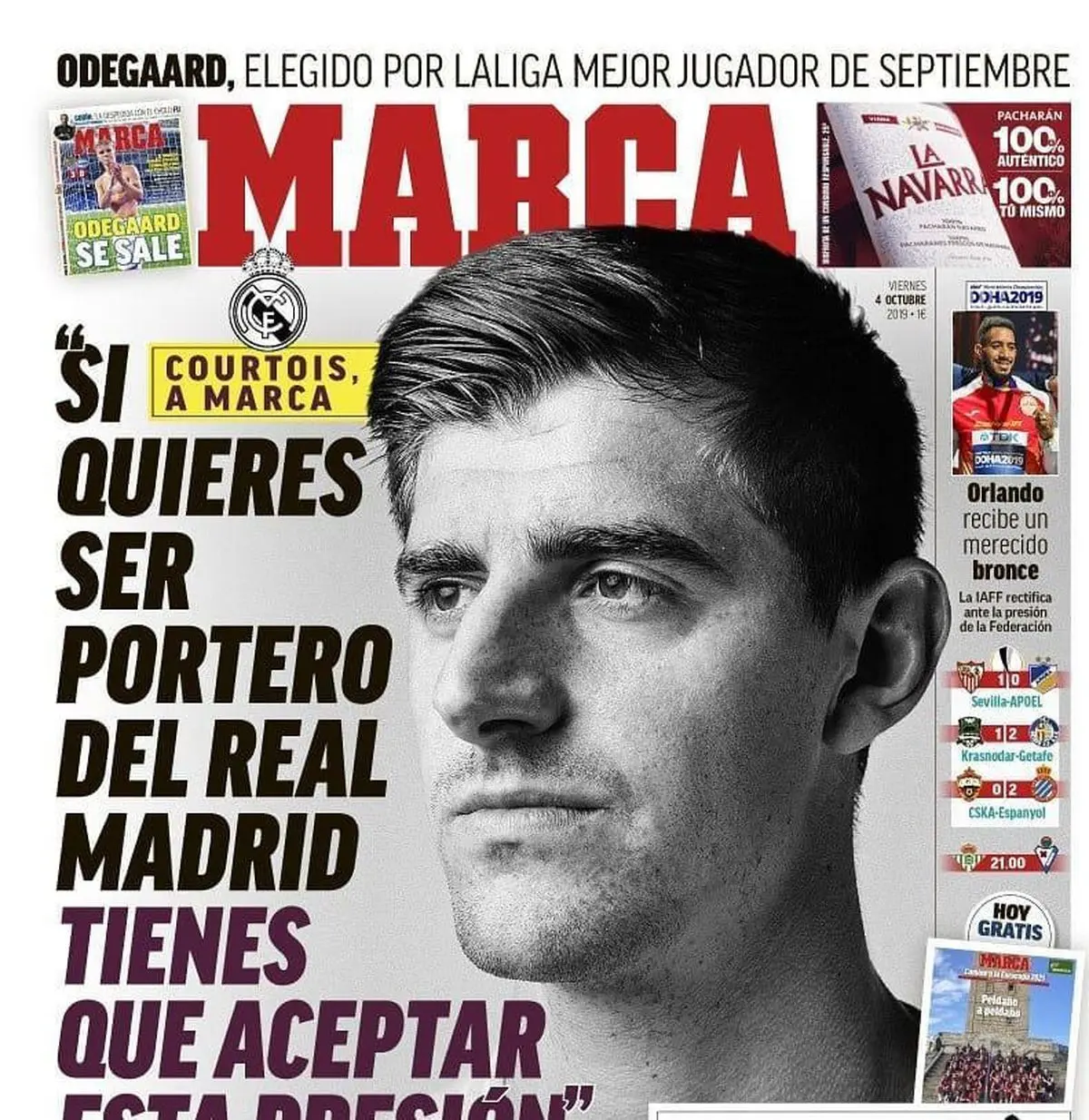 کورتوا: بازیکن رئال بودن یعنی تحمل فشار