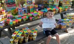 هدیه سخاوتمندانه کودک ۵ ساله به بیماران مبتلا به سرطان