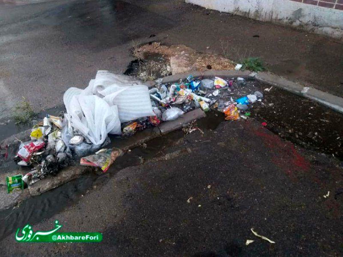 وضعیت بهداشتی نامساعد در یکی از خیابان‌های شیراز