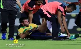 مصدومیت شدید هافبک صنعت نفت برابر سایپا