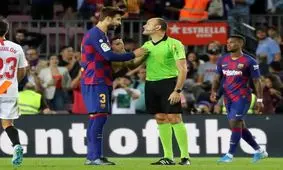 کارت زرد عامدانه پیکه به خاطر ال کلاسیکو