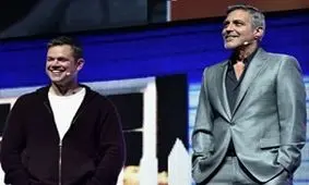 شوخی‌های جرج کلونی و مت دیمون روی صحنه سینماکان