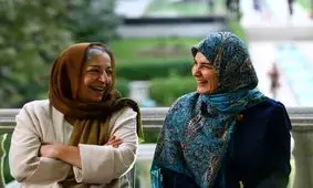 الهه رضایی و گیتی خامنه دو مجری مشهور تلویزیون در یک قاب