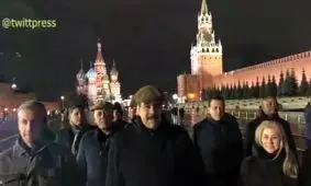 فیلم| قدم زدن شبانه مادورو و هیئت دولت ونزوئلا در کرملین و خیابان‌های مسکو