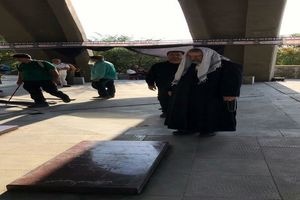 حضور رئیس قوه قضائیه در مقبرة الشهداء کلکچال+ تصاویر