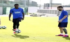 بازگشت مسی و دمبله به تمرینات بارسا