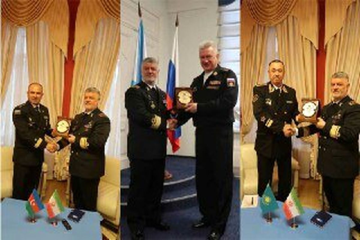 دیدار خانزادی با فرماندهان نیروی‌ دریایی روسیه، قزاقستان و آذربایجان