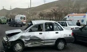 وقوع 5 فقره تصادف در اثر بارش باران در محور مشهد_ بهشت رضا