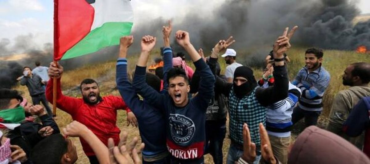 زخمی شدن ۴۹ فلسطینی در تظاهرات "بازگشت" / افتتاح "بوستان بازگشت" در شرق غزه