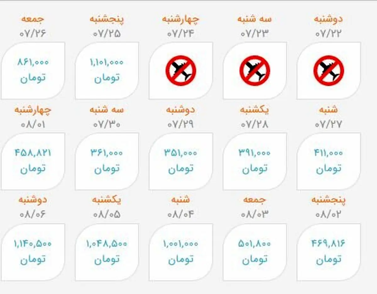 دلالی و گرانفروشی در بازار پروازها/ فاصله 1.7 میلیون تومانی پروازهای اربعین و گران‌فروشی در روز روشن!