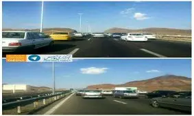 اتوبان قم بسته شد