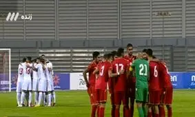 حرکت زشت هواداران بحرین هنگام پخش سرود ملی ایران