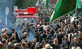 حضور بانوان آتش‌نشان داوطلب در رواق‌های حرم رضوی