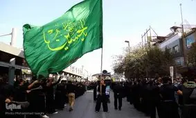 حرکت دسته‌های عزاداری به سوی حرم مطهر رضوی