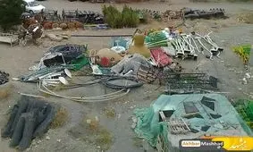 پارک ارغوان در اقدسیه محل دپو ضایعات شهرداری شده است