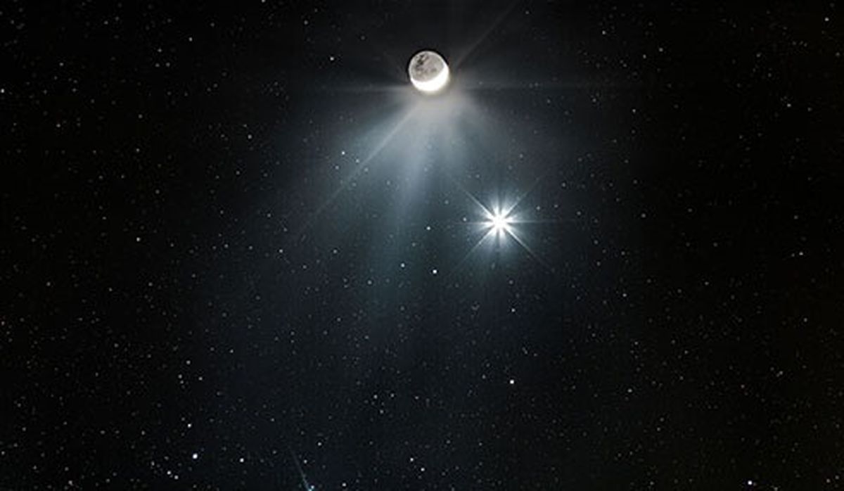 امشب، تماشای هم‌نشینی ماه با سیاره الهه آب را دست ندهید